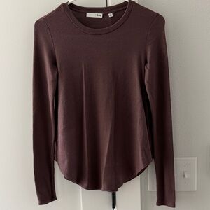 Aritzia Short Sleeve Tee - Deep Brown